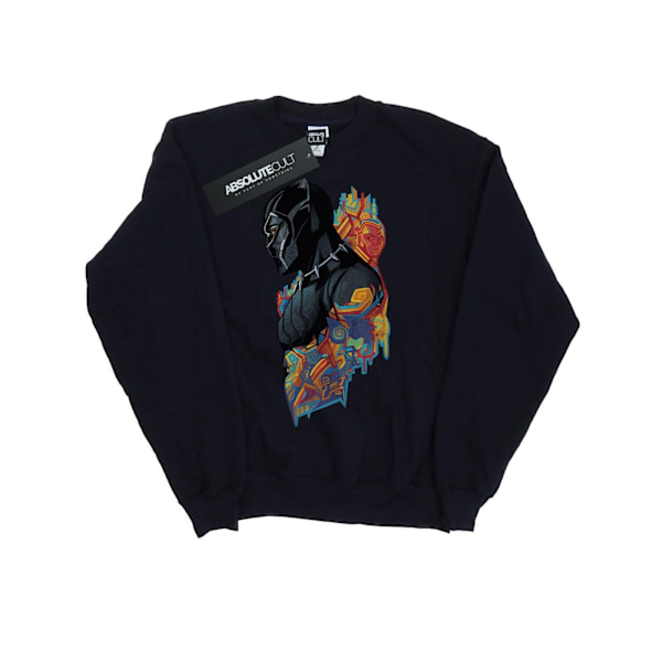 Marvel Boys Black Panther Profil Sweatshirt 5-6 år Marinblå Navy Blue 5-6 Years