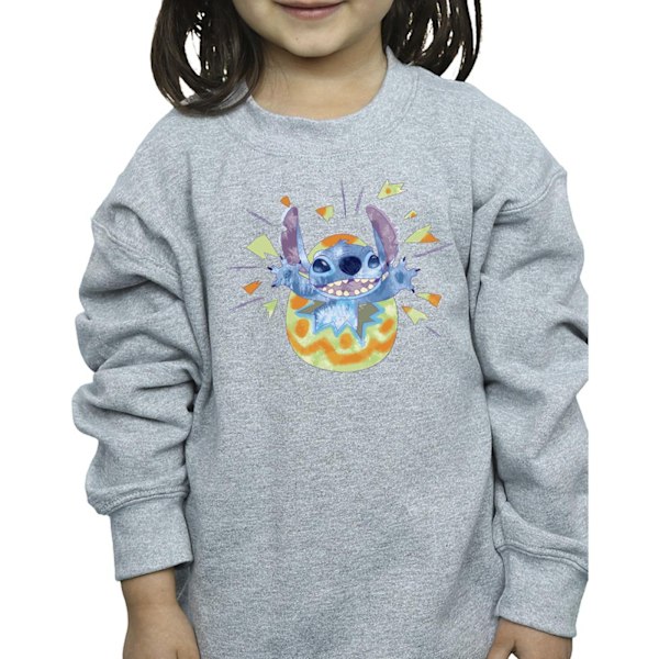 Disney Flickor Lilo & Stitch Cracking Egg Sweatshirt 9-11 År S Sports Grey 9-11 Years