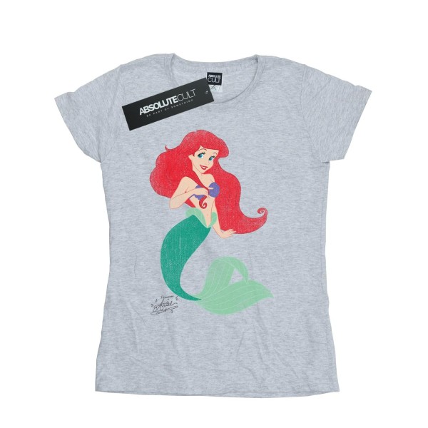 Disney Princess Dam/Dam Klassisk Ariel bomull T-shirt XS H Heather Grey XS