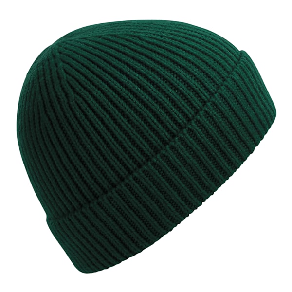 Beechfield Unisex Ribbstickad Mössa i En Storlek Flaskgön Bottle Green One Size