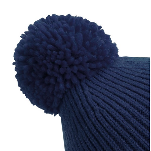 Beechfield Unisex Engineered Knit Ribbed Pom Pom Beanie One Size Oxford Navy One Size
