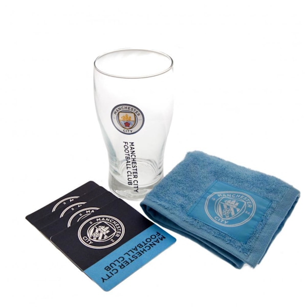 Manchester City FC Officiell Minibar Set En Storlek Marinblå/Himmelsblå Navy/Sky Blue One size