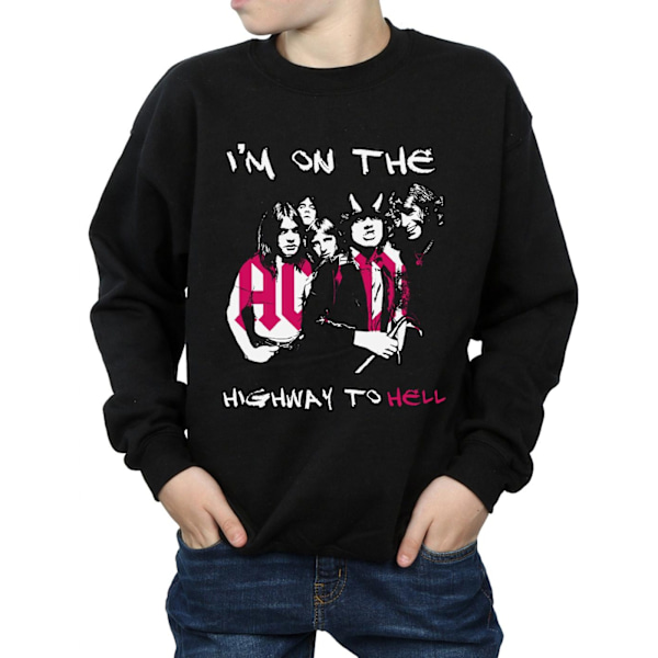 AC/DC Boys I´m On The Highway To Hell Sweatshirt 7-8 År Svart Black 7-8 Years