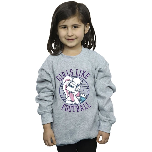Looney Tunes Girls Lola Bunny Girls Like Football Sweatshirt 12 Sports Grey 12-13 Years