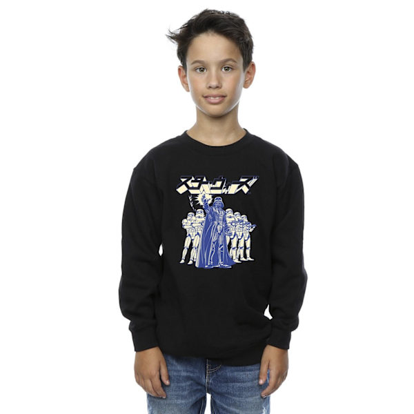 Star Wars Boys Japanska Darth Sweatshirt 3-4 År Svart Black 3-4 Years