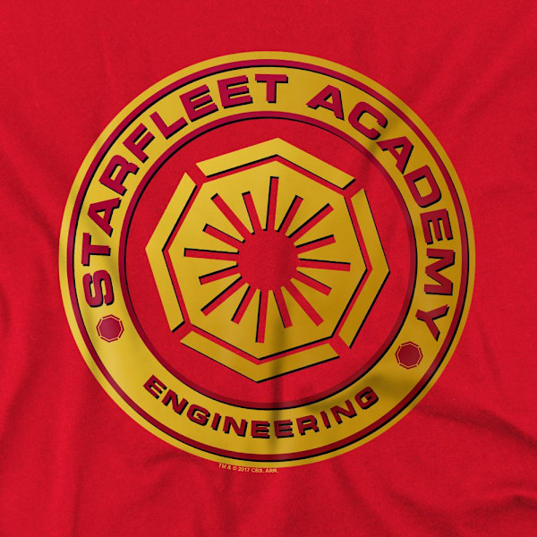Star Trek Herr Ingenjörs T-shirt 4XL Röd Red 4XL