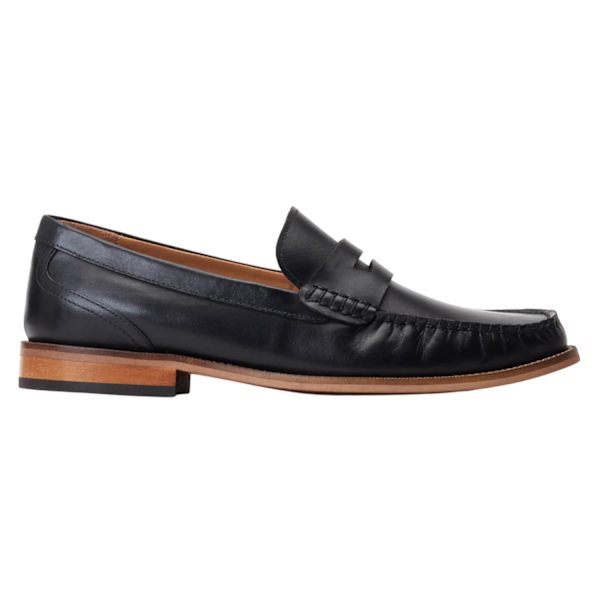 Base London Garfield Läder Penny Loafers för Män 12 UK Svart Black 12 UK