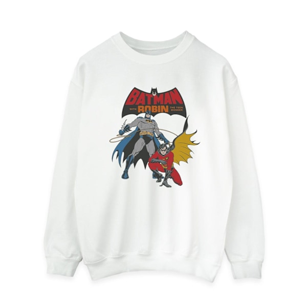 DC Comics Dam/Kvinnor Batman Och Robin Sweatshirt L Vit White L