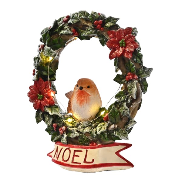 Robin Wreath Figurine One Size Green Green One Size
