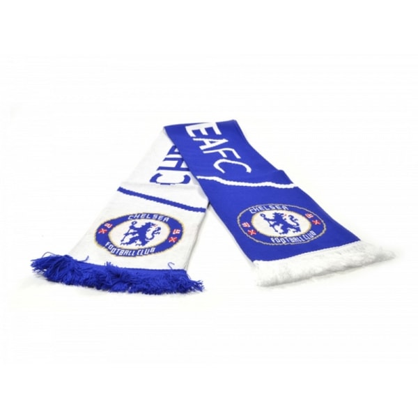Chelsea FC Unisex Vertigo Jacquard Stickad Scarf One Size Blå/ Blue/White One Size