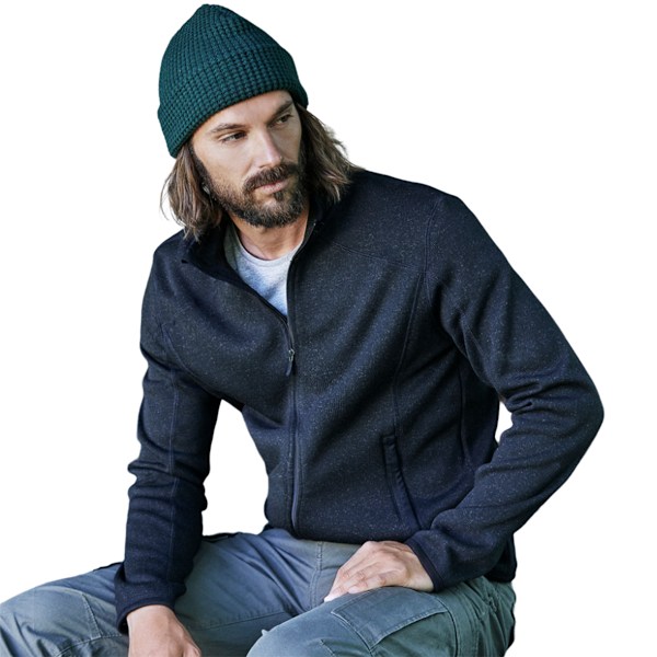 Tee Jays Herr Stickad Outdoor Fleece Jacka 3XL Svart Black 3XL