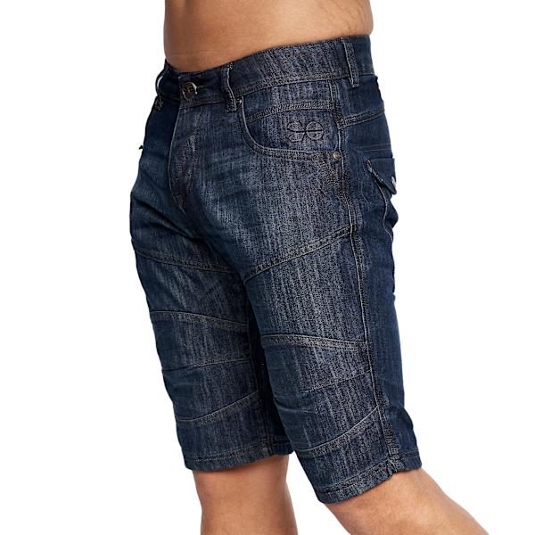 Crosshatch Winston MVE Denim Shorts 30R Mörk Tvätt Dark Wash 30R