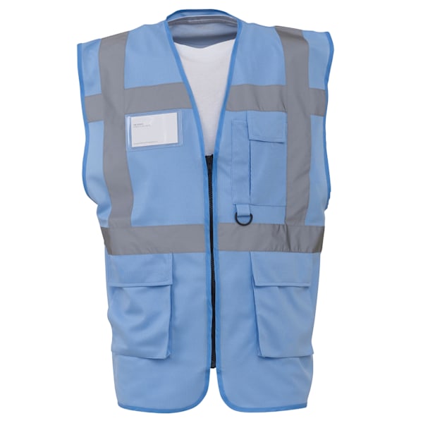 Yoko Hi-Vis Premium Executive/Manager Väst / Jacka (Paket Sky Blue 2XL