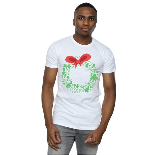 Marvel Mens Avengers Christmas Wreath T-Shirt 4XL Vit White 4XL
