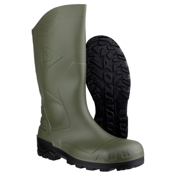 Dunlop Devon Unisex Green Safety Wellington Boots 36 EUR Grön/ Green/Black 36 EUR
