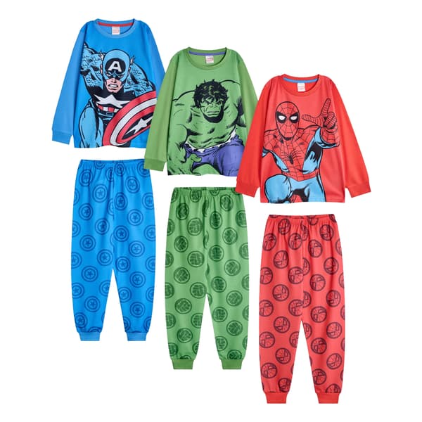 Marvel Avengers Pojkar Spiderman, Hulk, Captain America Långärmad Multicoloured 6-7 Years