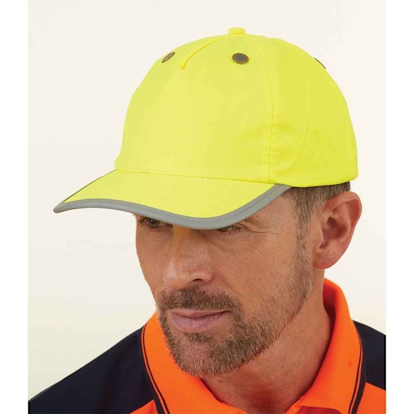 Yoko Hi-Vis Säkerhetsstöt Cap En Storlek Gul Yellow One Size