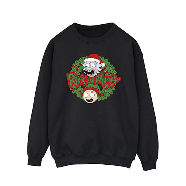 Rick And Morty Herr Julkrans Sweatshirt M Svart Black M
