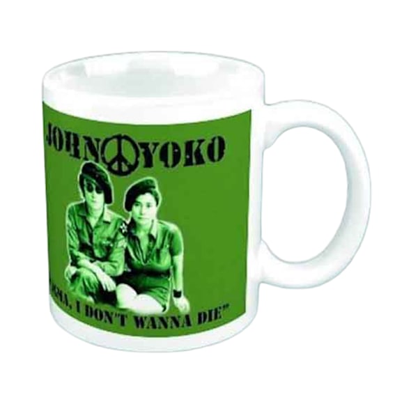 John Lennon I Don't Wanna Be A Soldier Mugg One Size Vit/Grön White/Green One Size
