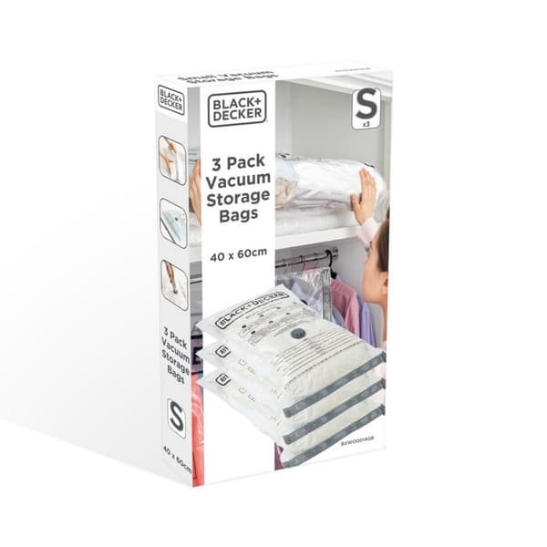 Black & Decker Vakuumförvaringspåsar (3-pack) M Clear Clear M