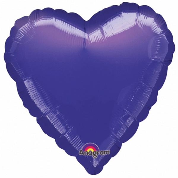 Amscan Supershape Blå Hjärtballong One Size Lila Purple One Size