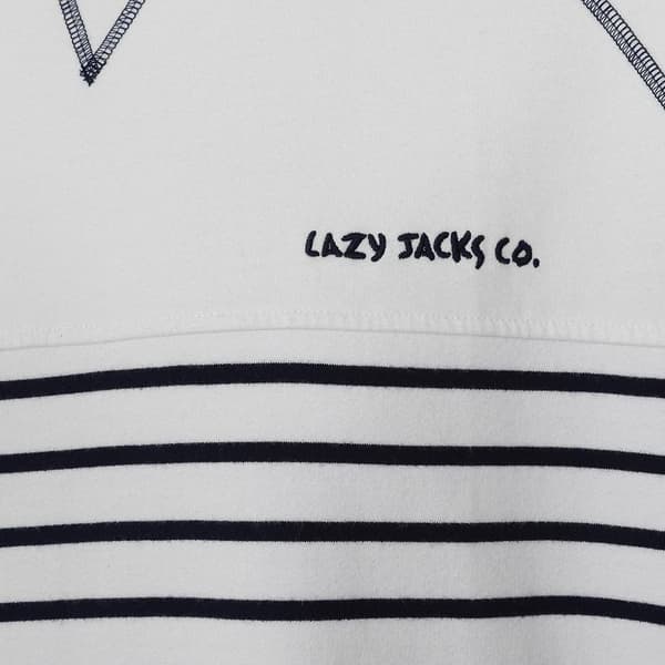 Lazy Jacks Dam/Dam Randig Tröja 3XL Vit White 3XL
