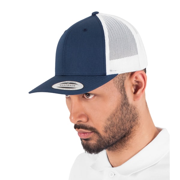 Yupoong Flexfit Unisex Classic Trucker Snapback Cap One Size Na Navy/White/Navy One Size