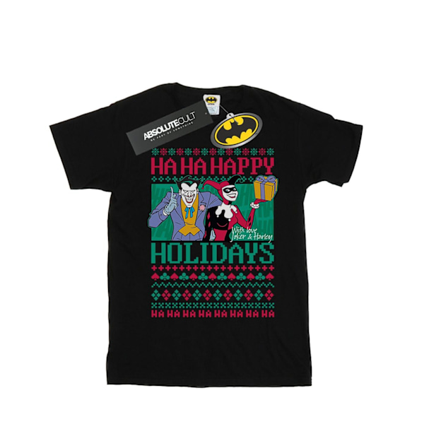 DC Comics Girls Joker And Harley Quinn Ha Ha Happy Holidays Cot Black 7-8 Years