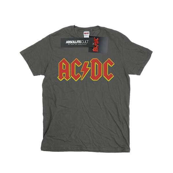 AC/DC Flickor Logotyp Bomulls T-shirt 9-11 År Kolgrå Charcoal 9-11 Years