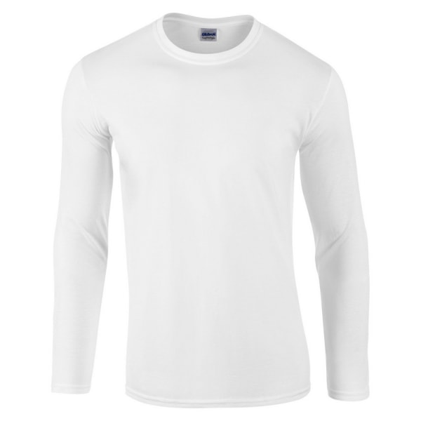 Gildan Unisex långärmad t-shirt för vuxna XXL Vit White XXL