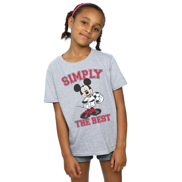 Disney Girls Mickey Mouse Simply The Best Cotton T-Shirt 9-11 Y Sports Grey 9-11 Years