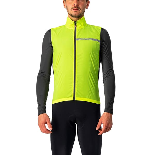 Castelli Herr Squadra Reflekterande Cykelväst M Fluorescerande Gul Fluorescent Yellow M