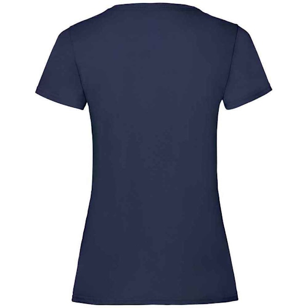 Fruit of the Loom Dam/Dam Valueweight Heather Lady Fit T-shirt Deep Navy 18 UK