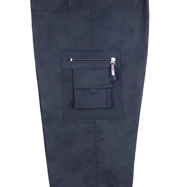 Krisp Herr Multi Pocket Cargo Byxor M Marinblå Navy M