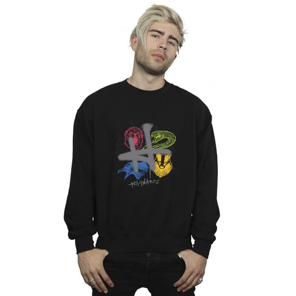 Harry Potter Herr Emblems H Spray Sweatshirt S Svart Black S