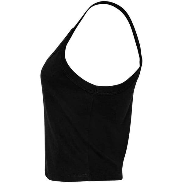 Bella + Canvas Dam/Dam Micro-Rib Spaghetti Strap Tank Top Solid Black 22 UK - 24 UK