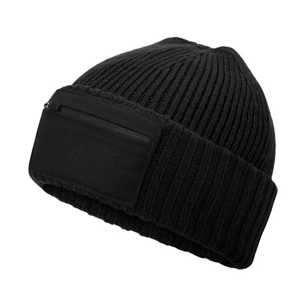 Beechfield Zip Patch Mössa One Size Svart Black One Size