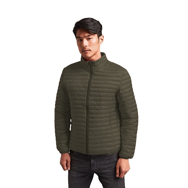 2786 Herr Tribe Fineline Vadderad Jacka 2XL Oliv Olive 2XL