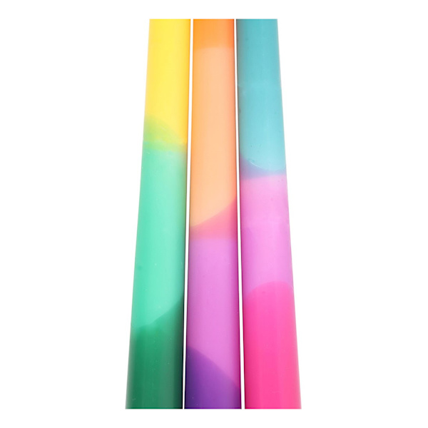 Something Different Aura Energy Dipped Taper Candle Set (3-pack) Multicoloured One Size