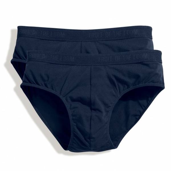 Fruit Of The Loom Klassiska sportbyxor för män (paket med 2) L Under Underwear Navy L