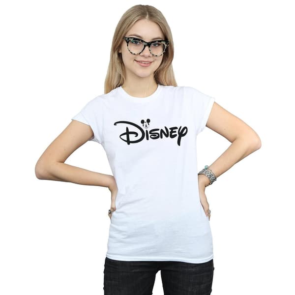 Disney Dam/Dam Mickey Mouse Huvud Logotyp Bomulls T-Shirt L Vit White L
