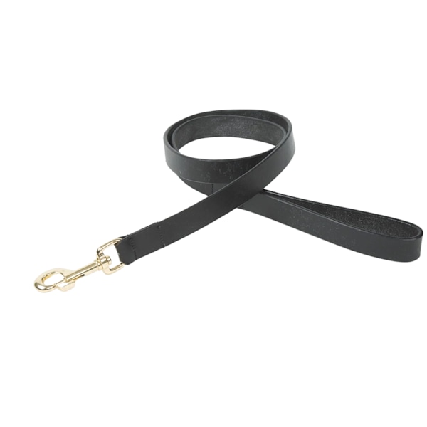 Digby & Fox Platt Läderhundkoppel M Svart Black M