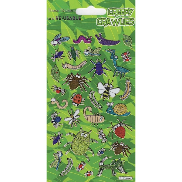 Paper Projects Creepy Crawlies Återanvändbara Sparkle Stickers En Storlek Grön/Flerfärgad Green/Multicoloured One Size