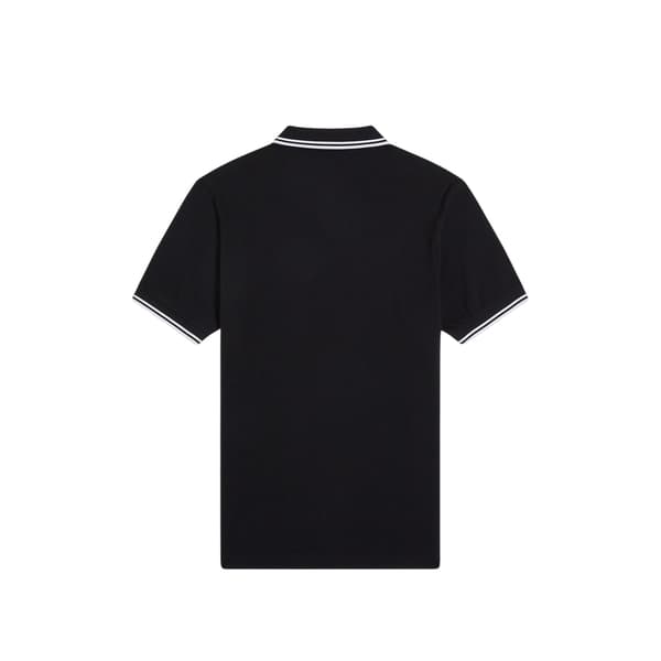 Fred Perry Herr Twin Tip Pikétröja XL Svart Black XL