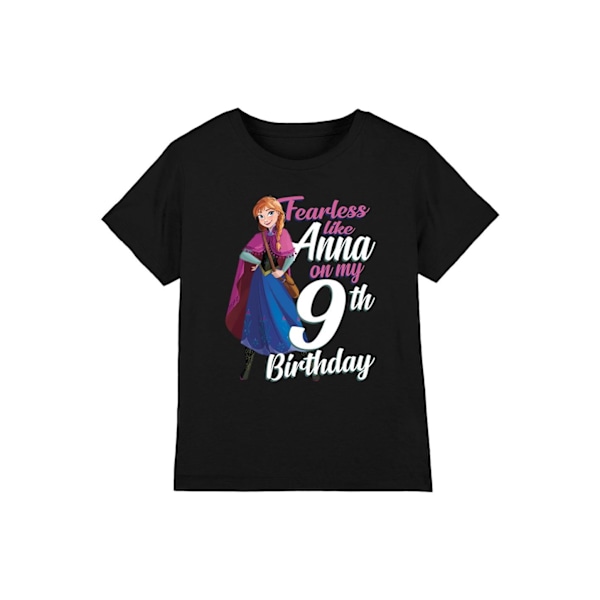Frozen Barn/Barn Fearless Like Anna 9-årsdag T-shirt 3 Black 3-4 Years