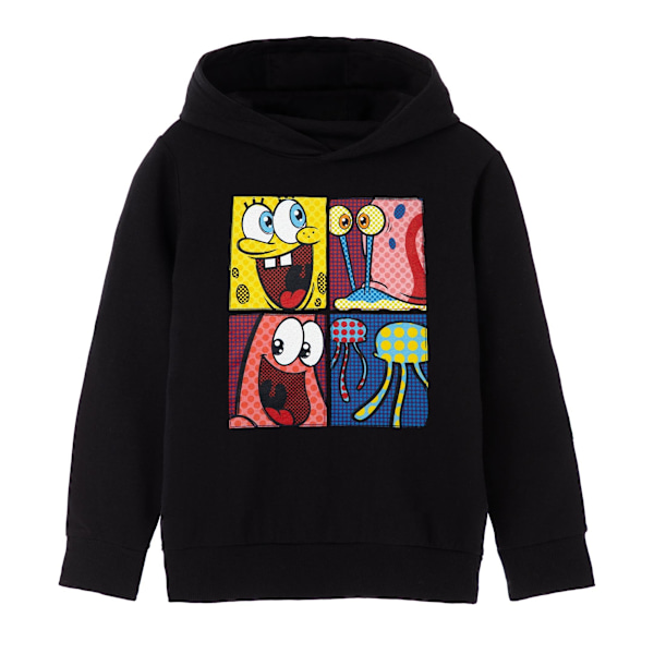 SpongeBob SquarePants Barn Hoodie för barn/ungdomar 9-10 år Black 9-10 Years