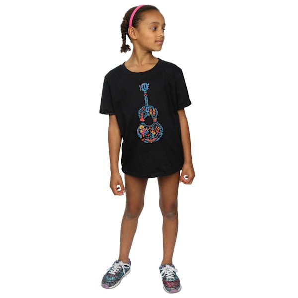 Coco Flickor Gitarr Bomulls T-shirt 9-11 År Svart Black 9-11 Years