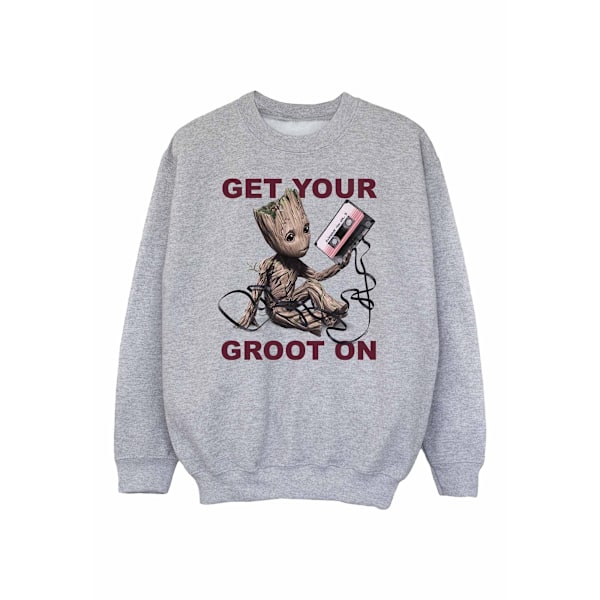 Marvel Boys Guardians Of The Galaxy Get Your Groot On Sweatshirt Sports Grey 9-11 Years