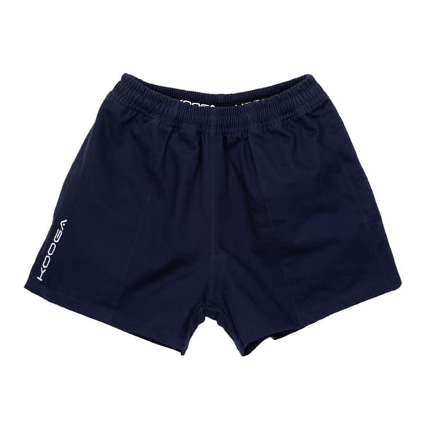 KooGa Barn/Kids Rugby Shorts i Bomull Junior Marinblå Navy Junior