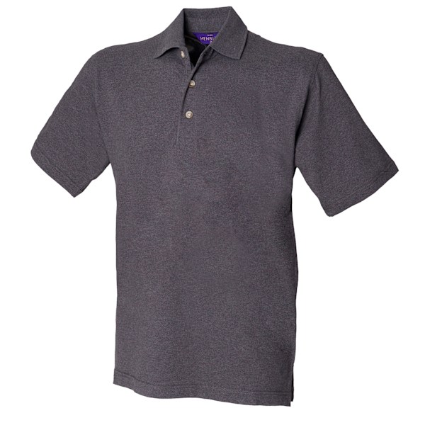 Henbury Herr Classic Plain Polotröja Med Ståkrage M Ch Charcoal M
